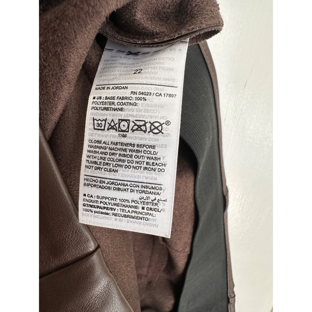 NWT Old Navy Size 22 Brown Faux Leather Extra High Rise Skinny Jeans - Picture 9 of 9